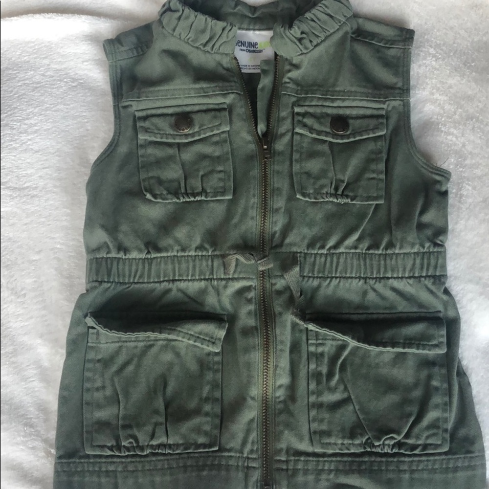 Olive utility vest